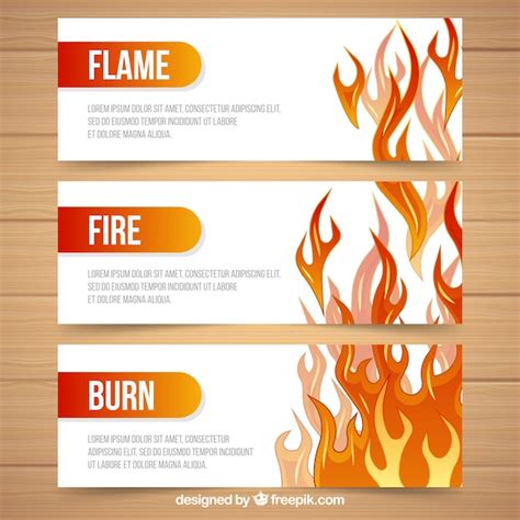 Free Vector | Flat design fire banner