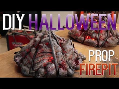 DIY Halloween fire pit prop - YouTube