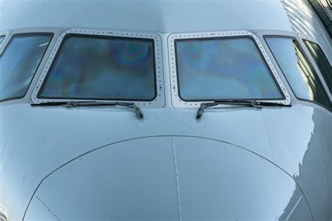 Premium Photo | Close up of a jet airplane cockpit front view of the ...