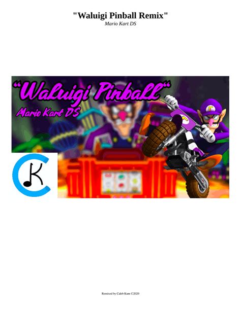 Waluigi Pinball Remix [WITH YOUTUBE VIDEO] Sheet music for Piano, Drum ...