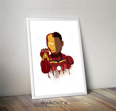 Iron Man Printable Art Black Iron Man Art Black Boy Afro - Etsy