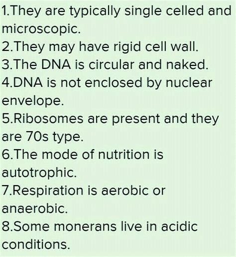 10 characters of kingdom monera - Biology - Biological Classification ...