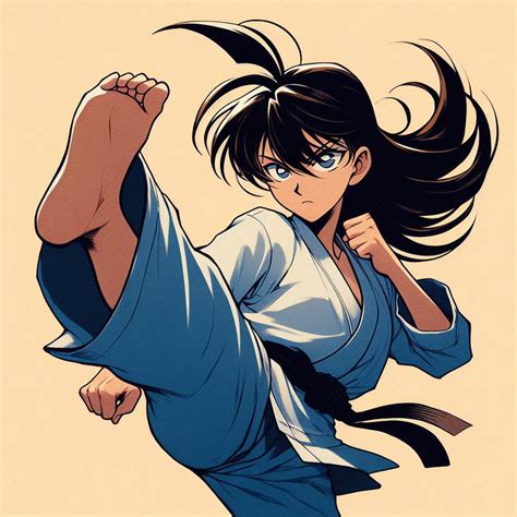 Ran Mouri Karateka Front kick by Kicksoles on DeviantArt