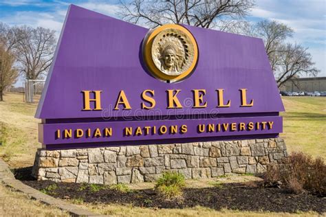 Entrance Sign at the Haskell Indian Nations University Editorial Stock ...