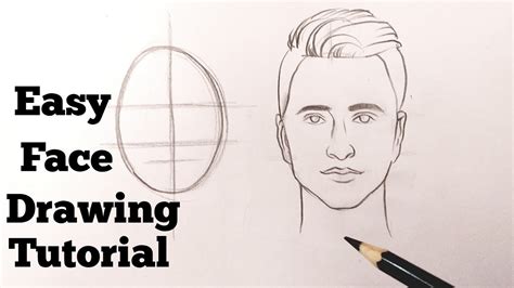 how to draw a face sketch easy step by step Face drawing tutorial for ...