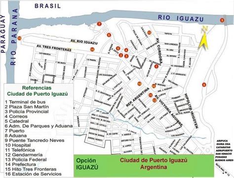 Puerto Iguazu Tourist Map - Puerto Iguazu Argentina • mappery