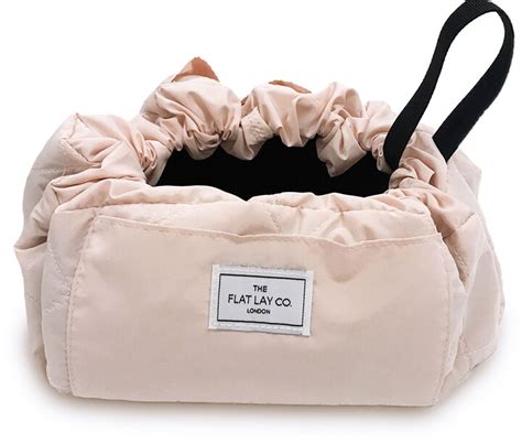 The Flat Lay Co. Open Flat Makeup Bag In Blush Pink - ShopStyle