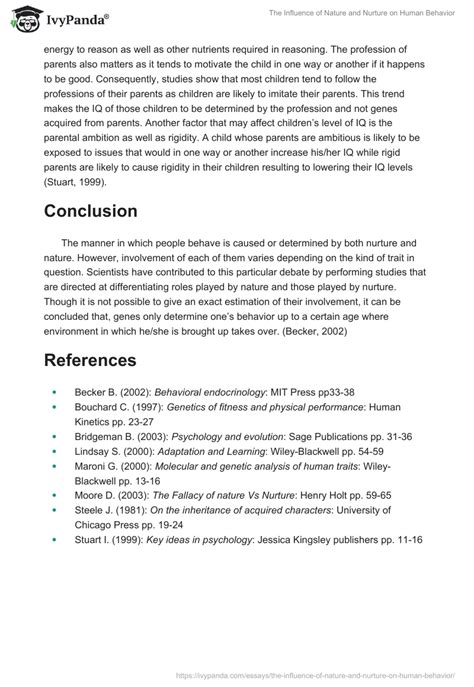 The Influence of Nature and Nurture on Human Behavior - 2070 Words ...