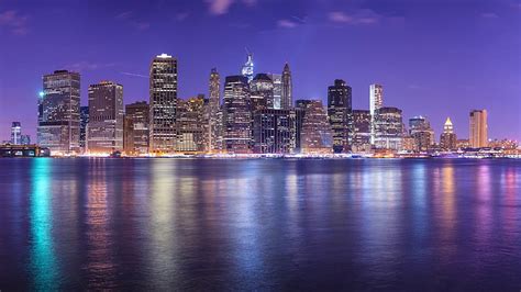 HD wallpaper: 4K, Cityscape, East River, New York City, Nightscape ...