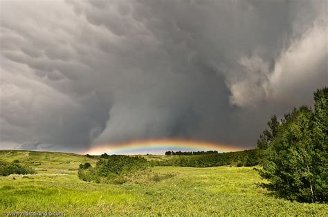 Rainbow Under Storm Clouds On Nose Hill | A quick summer rai… | Flickr