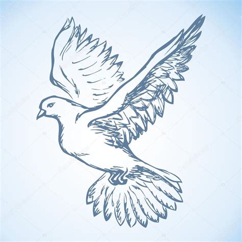 Dove In Flight Drawing at GetDrawings | Free download