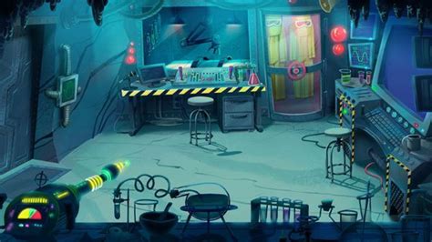 an image of a sci - fi room with lots of lights and equipment in it