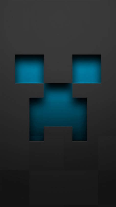 Minecraft blue creeper gray pixelart wallpaper | iPhone Wallpaper ...