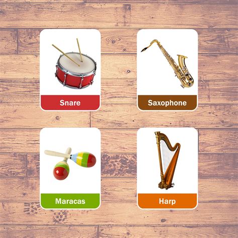 MUSICAL INSTRUMENTS - Flashcards | Montessori | Educational | Learning ...