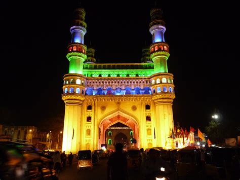 Charminar, the Mosque of the Four Minarets, 1591 | Busy stre… | Flickr