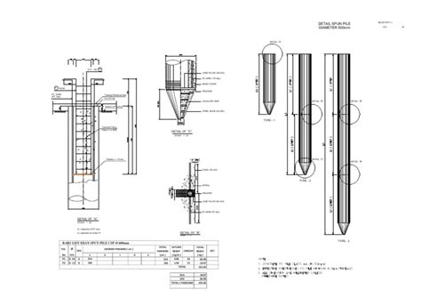 Detail Spun Pile Dia 600mm (Rev-01) - Spun Pile1 | PDF | Deep ...