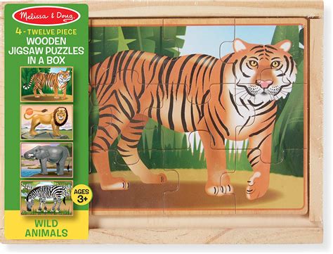 Wild Animals Jigsaw Puzzles in a Box - Building Blocks