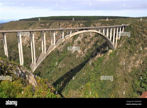 a Beautiful view of the Bloukrans River Bridge on the Garden Route in ...