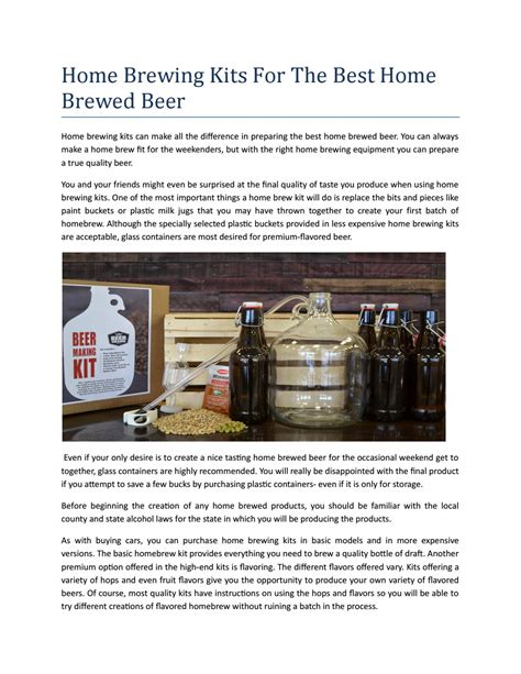 Best Home Brewing Kit Reviews 2019 by Best Home Brewing Kit - Issuu