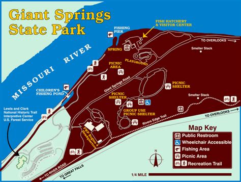 Giant Springs State Park Map - Giant Springs State Park mt usa • mappery