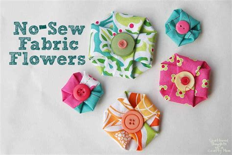 No Sew Fabric Flowers - Scattered Thoughts of a Crafty Mom by Jamie Sanders