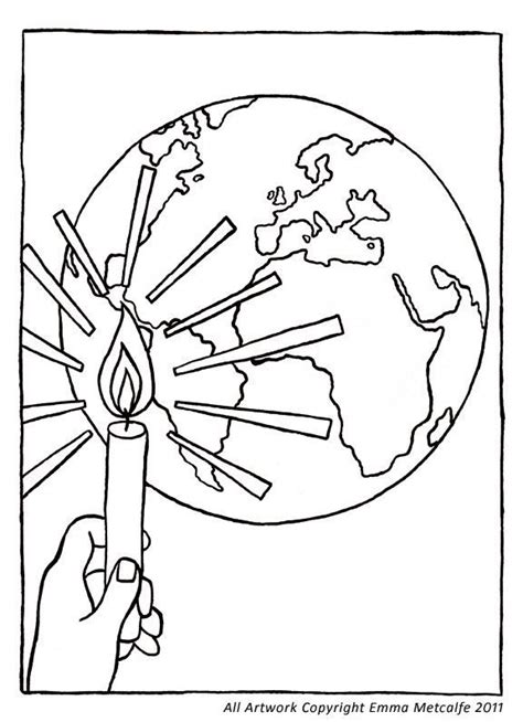 Light Of The World Coloring Sheet Coloring Pages