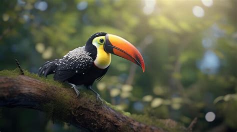 Premium AI Image | Toco toucan in the reserve of exotic tropical birds