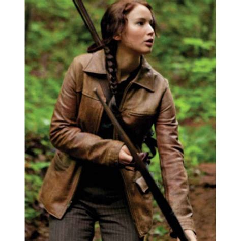 Katniss Everdeen Hunger Games Leather Hunting Outfit Costume Jacket ...