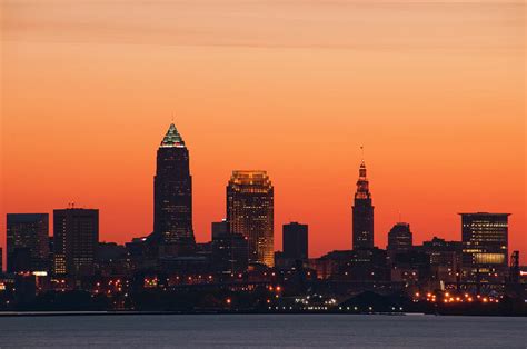 Cleveland Skyline Sunrise Photograph by Doug Bardwell | Fine Art America