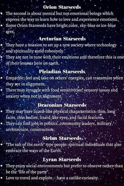 The types of starseeds | Spiritualité, Apprentissage de l'anglais, Ange ...