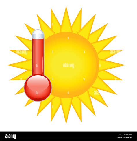 sunny weather climate summer temperature thermometer hot high ...