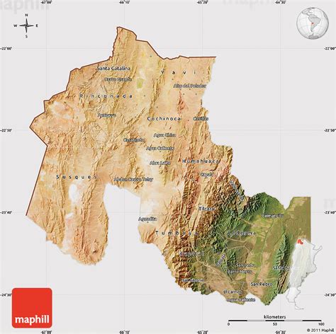 Satellite Map of Jujuy, cropped outside