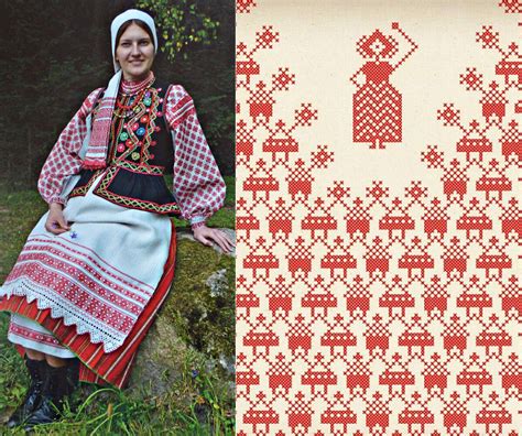 Belarusian Traditional Clothing and A Contemporary Artist Embroidering ...