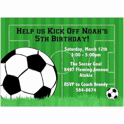 Football Invitations Templates Free Inspirational soccer Party ...