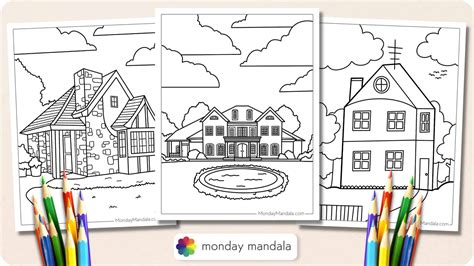 Modern House Coloring Pages