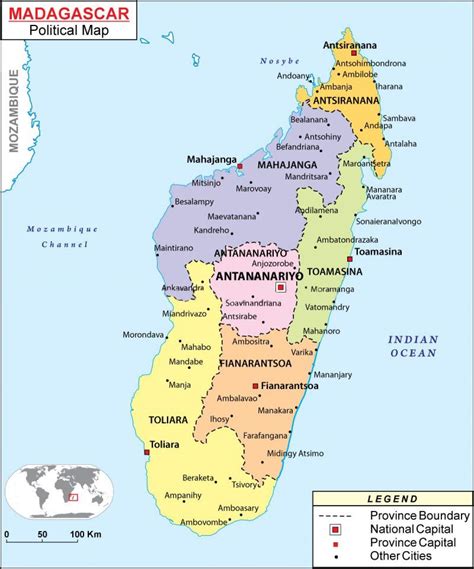 Political map of Madagascar - Map of political map of Madagascar ...