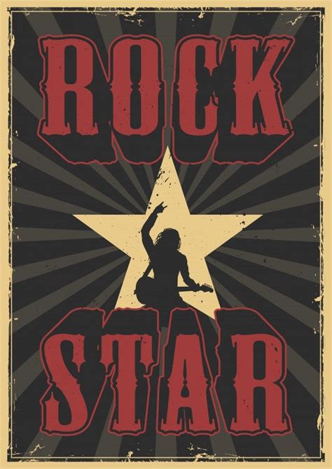 Poster grunge rock star | Vettore Gratis | Rock poster, Cartazes ...