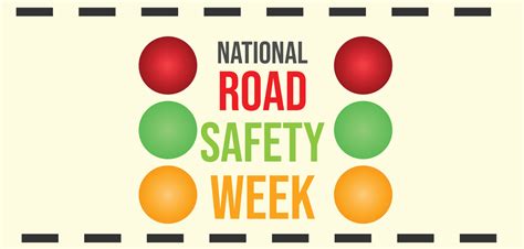 National Road safety week. Template for background, banner, card ...