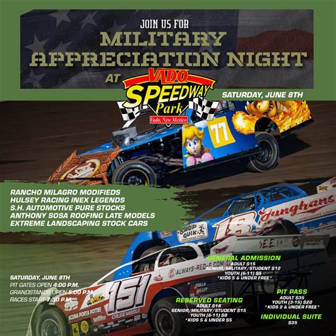 Military Appreciation Night - Vado Speedway Park