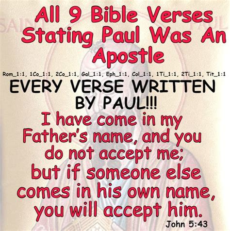 All 9 Bible Verses Stating Paul Is An Apostle - Biblical NON-Orthodoxy