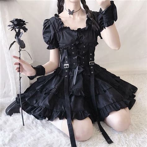 Gothic Japanese Lolita Dress By DDLG Outfits | eduaspirant.com