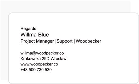 Free email signature generator & templates - Woodpecker