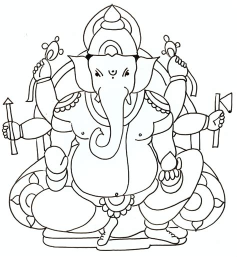 Ganesh Drawings For Kids | festivals | Pinterest | Pencil art, Ganesha ...