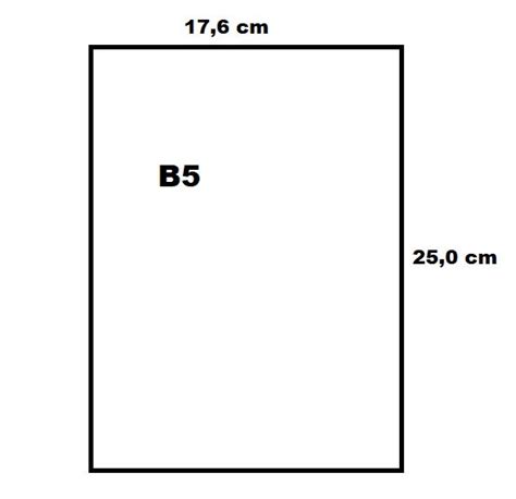 Ukuran Kertas B5 dalam CM, MM, Inchi dan Cara Membuatnya