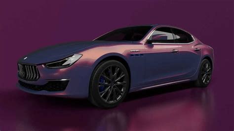 Purple Maserati Ghibli Hybrid Is Rare, Inspired By Street Fashion