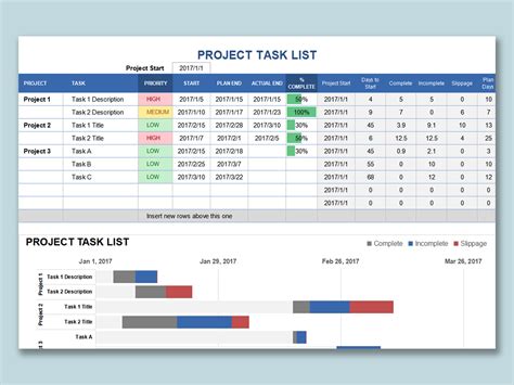 EXCEL of Simple Project Task List.xlsx | WPS Free Templates