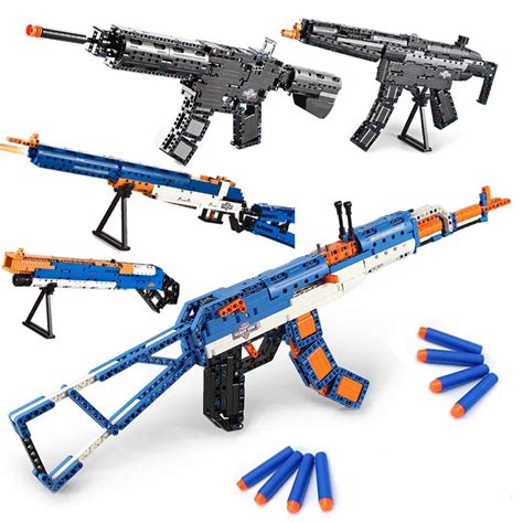 SWAT Compatible legoed big ak guns ww2 kits military nerf Submachine ...