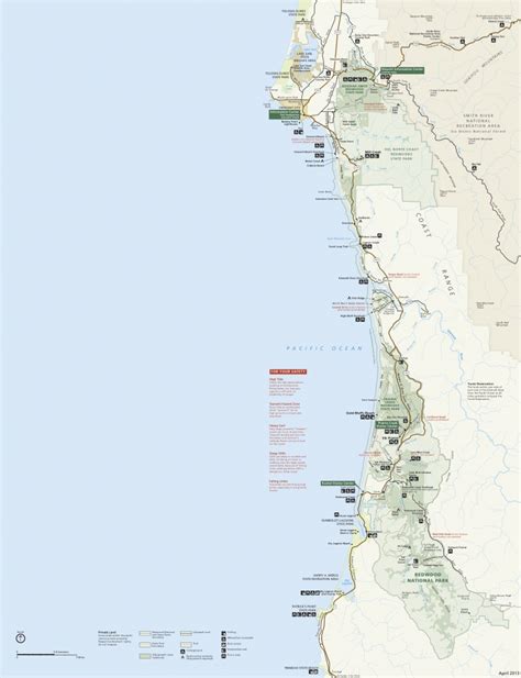 Coast Redwood Range And Biogeography - Redwoods Northern California Map ...