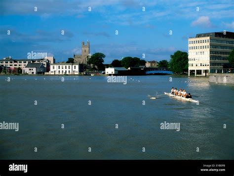 Limerick, River Shannon, Co Limerick, Ireland; Rowers On The River ...