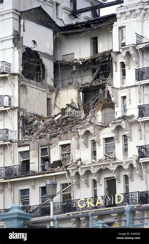 The aftermath of the Grand Hotel bomb, Brighton, 1984 Stock Photo - Alamy